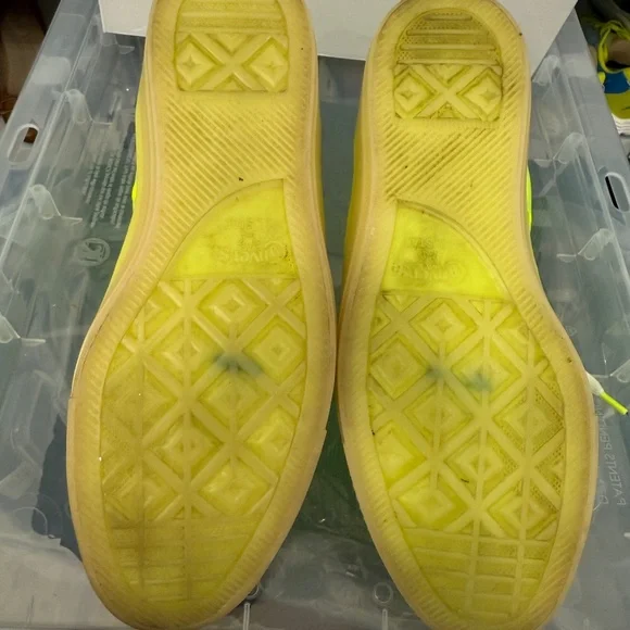 Converse Chuck Taylor All Star High Top 'Neon Yellow' | Men’s 10 Leather - Picture 9 of 13